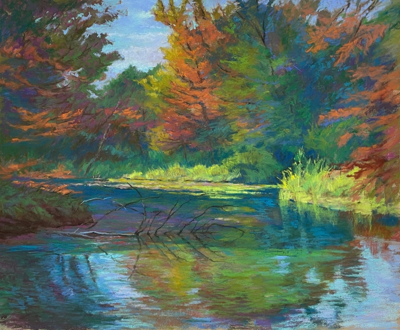 Frio River Reflections by artist Mike Etie